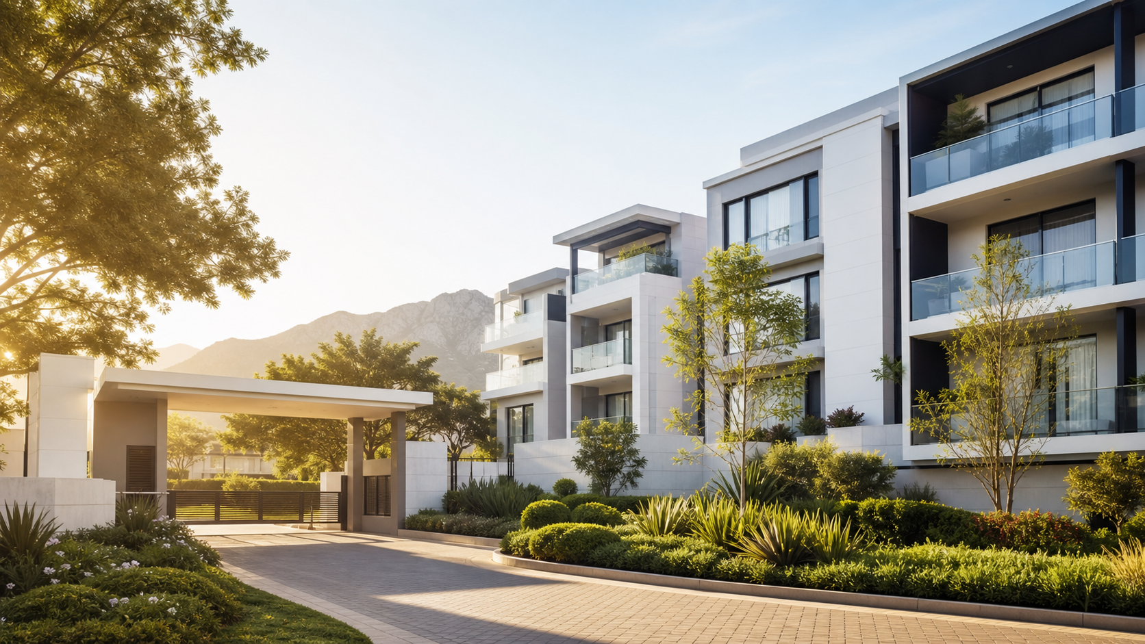 Modern residential estate managed with professional care